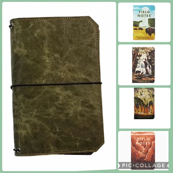 New Franklin-Christoph Vagabond Notbook Cover & 4 Fiesld Notes Notebooks - Picture 1 of 8